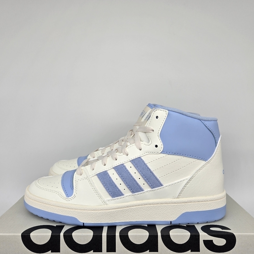 New adidas Break Start Mid Cloud White Glow Blue Women's Shoes Size 10